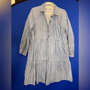 Madewell Denim Ruffle Dress